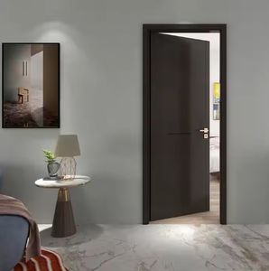 Portes en bois massif pour maisons, portes intérieures de chambre à coucher, portes d'entrée, design moderne, usine chinoise - Product Image 5