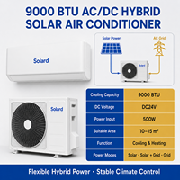 AC Hybrid Tenaga Surya 9000 BTU DC Inverter Wall Split Set Lengkap Pendingin Pemanas Rumah Tangga