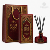 Diffuseur de parfum d'ambiance Firdaus Arabian Luxury en verre décoratif doré, pour maison, villa, hôtel, OEM