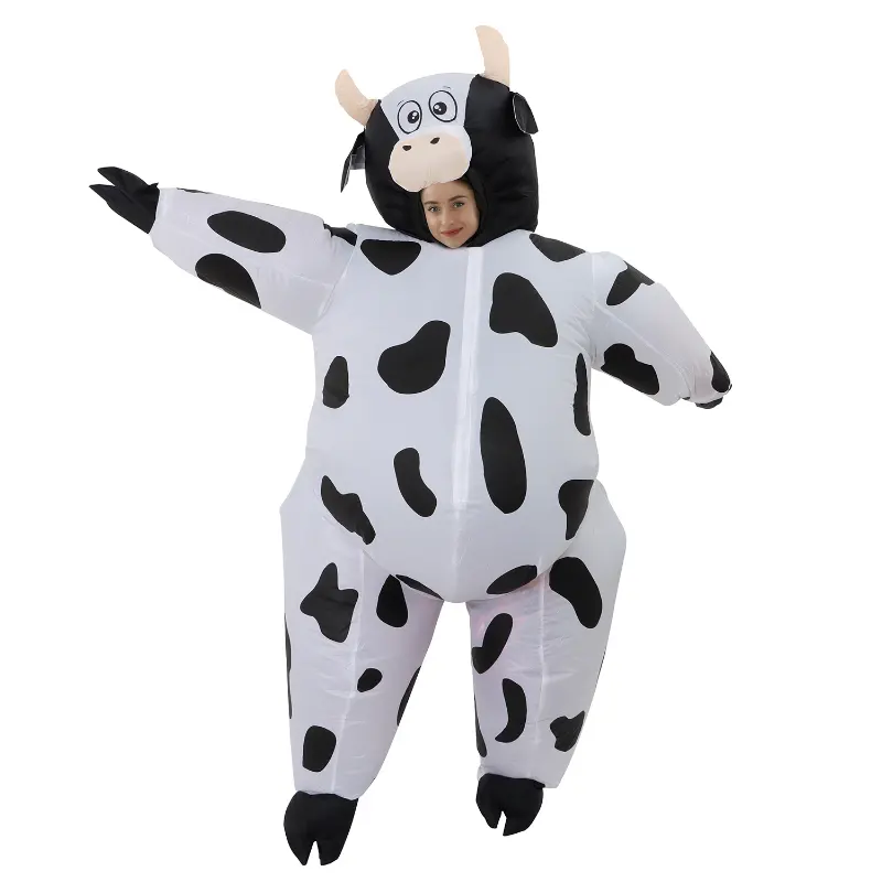 Disfraz inflable de vaca para fiesta, disfraz divertido de Animal, para espectáculo y cultivo, para Día de Acción de Gracias