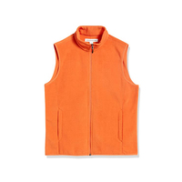 Gilet en polaire à fermeture éclair intégrale pour hommes, vêtement de sport d'extérieur personnalisé de haute qualité, vêtements de chasse orange pour la pêche