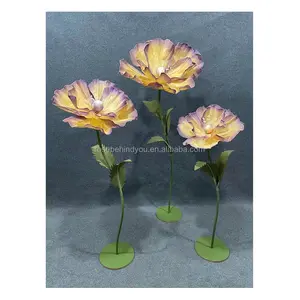 Fiori di papavero di peonia gigante con supporto per stelo teste da 30-100cm grande enorme decorazione di fiori giganti grandi per eventi di nozze