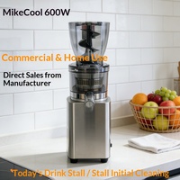 Extracteur de jus multifonctionnel électrique entièrement automatique GW Machinery Cool Juicer 600W pour fruits et légumes domestiques