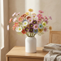 Fleurs artificielles en soie faites à la main, marguerites colorées, chrysanthèmes artificiels pour la décoration de mariage, la décoration de la maison, la mise en scène d'événements