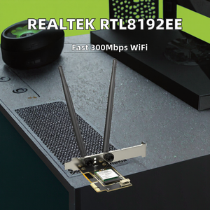 Realtek RTL8192EE Mini PCI-Express 300mbps Adaptador USB <span class=keywords><strong>WiFi</strong></span> Inteligente Desktop Externo Placa de rede sem fio Certificada para TV RJ45 - Product Image 2