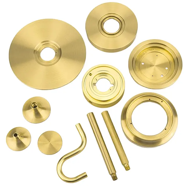 China Manufacturers Precision Cnc Machined Brass Lighting Parts Brass Lamp Parts Brass Turning Parts