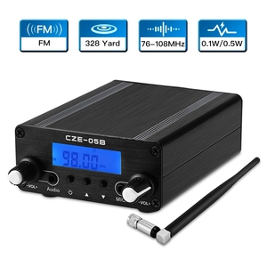 PLL Stéréo Transmetteur FM <span class=keywords><strong>Radio</strong></span> Diffusion <span class=keywords><strong>Station</strong></span> CZE-05B 100mW/500mW Fréquence 76-108Mhz Maison Campus Amplificateur Double Mode - Product Image 2