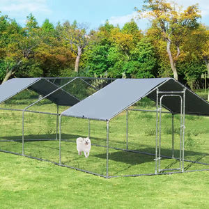Cage extérieure en acier galvanisé Cage de course pour chien grand chenil pour chien résistant aux UV ombragé Pet Run House Lapin Pet Pet Pen - Product Image 6