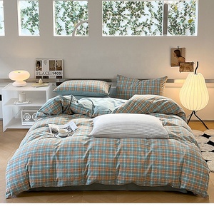 Mềm <span class=keywords><strong>cotton</strong></span> <span class=keywords><strong>bedding</strong></span> <span class=keywords><strong>Set</strong></span> vườn phong cách cổ điển trâu kiểm tra Pattern-J Duvet cover tấm ga trải giường vỏ gối <span class=keywords><strong>bedding</strong></span> <span class=keywords><strong>Set</strong></span> - Product Image 4
