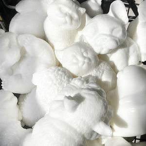 ของเล่นบีบ TPR รูปทรงตัวอ่อนสีขาวแบบไบโอมิเมติก - ของเล่นบีบทำมือเพื่อคลายเครียดและปรับแต่งได้ - Product Image 2