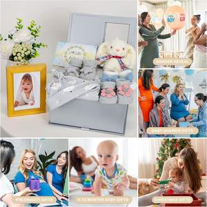 Ensembles de cadeaux pour bébé nouveau-né Essentials pour bébé comprend une couverture <span class=keywords><strong>d</strong></span>'<span class=keywords><strong>emmaillotage</strong></span> et un ensemble de chapeaux Packs Chaussettes pour nouveau-né - Product Image 6