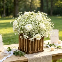 Meistverkaufter Realistischer Künstlicher Seidenblumenstrauß mit Rosen und Schleierkraut für Muttertag Heimdekoration - Anpassbare Größe