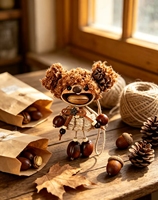 Poupée en bois faite à la main, produit fini, adorable breloque de sac à dos, hochet fruit de guérison, jouet décoratif