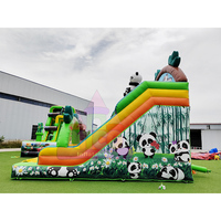 Nouvelle Conception Toboggan Gonflable Commercial en PVC Thème Panda, Vente Directe Usine, pour Enfants et Adultes, Personnalisable pour Location de Fêtes en Extérieur