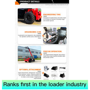 Tobeter Warehouse 4X4 Diesel Telehandler <span class=keywords><strong>Telescopic</strong></span> Forklift Wheel <span class=keywords><strong>Loader</strong></span> Efisiensi Tinggi - Product Image 5