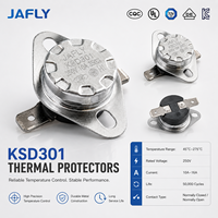 Thermostat bimétallique KSD301 250V 16A, interrupteur de contrôle thermique pour chauffe-eau, chaudière électrique, appareil électroménager