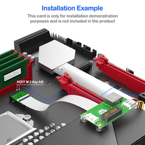 M.2 Key A/E Để Pcie 1X Riser Cable Adapter Với USB 2.0 & 4-Pin Điện Tương Thích Với Pcie 1X/4x/8X/16X Cho Mở Rộng Các Thiết Bị - Product Image 4