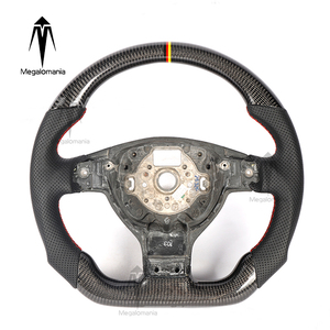 Volante Sportivo in Fibra di Carbonio Perforata Megalomania per <span class=keywords><strong>Volkswagen</strong></span> Golf 5 MK5 GTI Scirocco R <span class=keywords><strong>Passat</strong></span> Polo 2008-2014 Personalizzato - Product Image 1