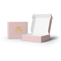 Vente en gros de boîtes postales d'emballages roses colorées vierges imprimées écologiques personnalisées Boîte d'expédition en carton ondulé rigide kraft avec logo