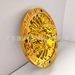 Round Embossed Plastic <b>Sofa</b> Decorative Buckle <b>Gold</b> Color Durable Chair Accessories Multiple Sizes Customizable Shape - Product Image 3