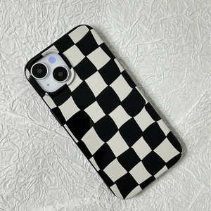 Cassa del telefono nero <span class=keywords><strong>bianco</strong></span> Grid Vintage per <span class=keywords><strong>iPhone</strong></span> 14 Pro <span class=keywords><strong>11</strong></span> 12 13 15 SE 2020 X XR XS Max 7 8 Plus <span class=keywords><strong>Cover</strong></span> posteriore morbida lucida in TPU - Product Image 5