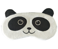 Masque de sommeil en peluche panda mignon personnalisé, masque pour les yeux imprimé tissé pour le sommeil des enfants