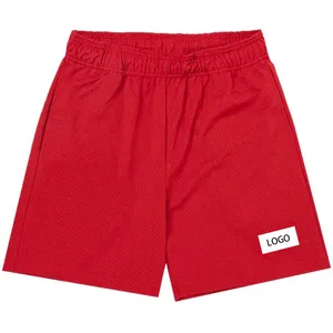 Homens Cropped Fit Side Pockets Verão Básico Mens Mesh Basketball Shorts Custom