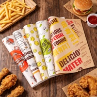 Papier d'emballage pour sandwichs et burgers, résistant à la graisse, de qualité alimentaire, pour tacos, shawarma, poulet frit, hot-dogs, emballages pour la restauration rapide