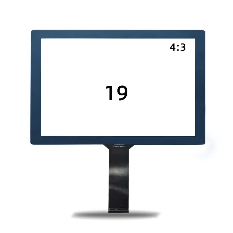 19 дюймов промышленный черный шелк трафаретная печать на плоской подошве customizedoverlay комплект экран емкостный сенсорный экран сенсорная панель