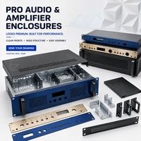 Boîtier de serveur en tôle sur mesure pour amplificateur audio de bureau, châssis de carte PCB, montage en rack 19 pouces 1U 2U 3U 4U