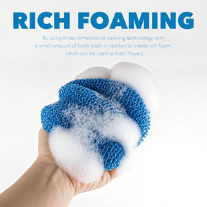 <span class=keywords><strong>2025</strong></span> Mỹ Thị Trường Lưới Rửa Khăn Tắm Dài Khăn Rửa Miếng Bọt Biển Nylon Trở Lại Scrubber Màu Xanh Châu Phi Tẩy Tế Bào Chết Net Miếng Bọt Biển Với Sợi Dây Thừng - Product Image 5