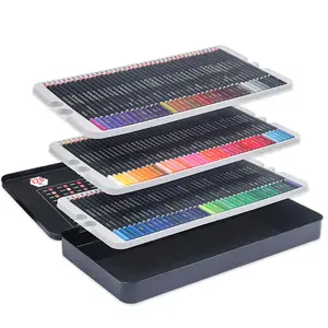 नई hotsale 120 रंग पेंसिल टिन बॉक्स सेट तेल रंग पेंसिल सेट कला चित्रकारी स्टेशनरी सेट