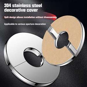 스테인레스 스틸 수도꼭지 앵글 밸브 장식 커버-샤워 장식 커버 & 욕실 및 주방 용 탭 분할 커버 - Product Image 2