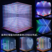 Kit de Cubo de Luz LED 3D de 16x16x16 para Educación STEM y Aficionados a la Electrónica, Proyecto de Soldadura Programable con Controlador STM32