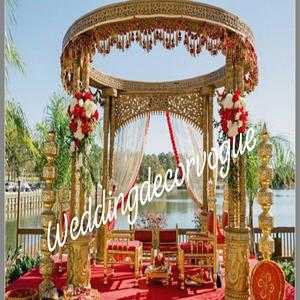 Trending Triveni Mandap de madera para bodas al aire libre Mandap de boda de Estilo Vintage Mandap de matrimonio moderno con temas de jardín - Product Image 3