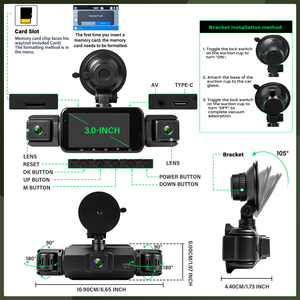 <span class=keywords><strong>Cam</strong></span>éra embarquée Podofo 3 pouces 360° 4 canaux 2K+3*1080P avec enregistreur vidéo DVR WIFI, vision nocturne, capteur G et enregistrement <span class=keywords><strong>en</strong></span> boucle - Vente <span class=keywords><strong>en</strong></span> gros - Product Image 4