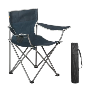 كرسي استرخاء خارجي قابل للطي، كرسي محمول للنزهات والشواء، كرسي تخييم معدني قابل للطي للاستخدام الخارجي مع حامل أكواب - Product Image 6