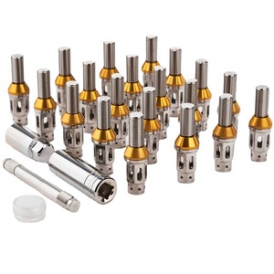 น็อตล้อไทเทเนียมอัลลอยด์แบบกลวง M14x1.5 สีรุ้งโครเมียม สำหรับอัพเกรดล้อรถยนต์ - Product Image 5