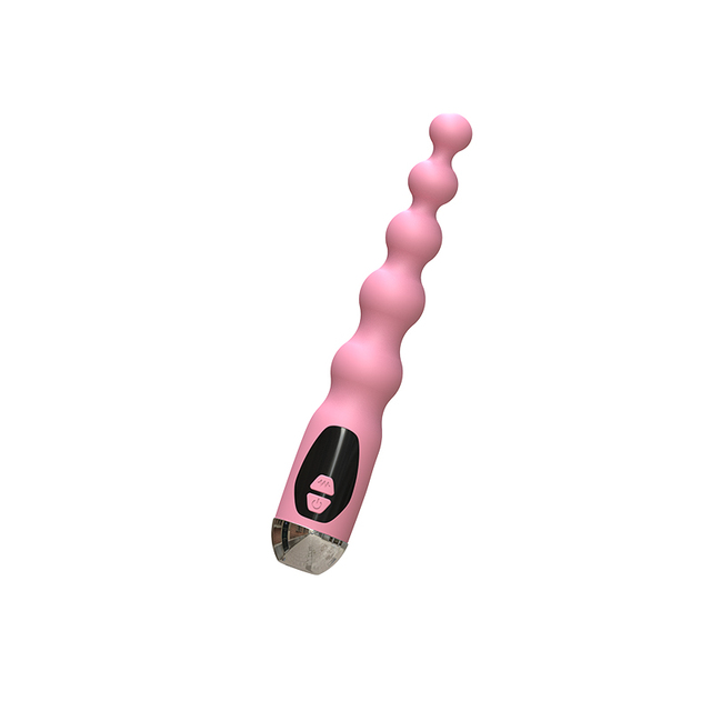 Vibrating Anal Beads Butt Plug - Flexible Silicone Design Anal Sex Toy Waterproof Bullet Vibrator for Men, Women and Couples