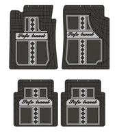 Tapis de sol de voiture en caoutchouc 3D imperméables de luxe universels avec logo personnalisé, 4 pièces