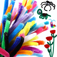 Nouveauté Bâton Fuzzy multicolore DIY Jouets scientifiques et techniques Éducatifs Artisanat Dessin animé pour enfants Apprentissage précoce