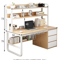Escritorio de Madera Minimalista con Altura Ajustable, Cajón Integrado y Estructura de Acero para Oficinas Domésticas Compactas, Venta al Por Mayor