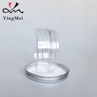 Pot en plastique PET de 150 ml avec logo personnalisé et couvercle en aluminium pour lotion, soin de la peau, poudre libre, cosmétiques