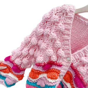 Jersey largo de punto de primavera con logotipo personalizado de <span class=keywords><strong>lana</strong></span> de mohair y alpaca con patrón abrigo de invierno para <span class=keywords><strong>mujer</strong></span> - Product Image 5