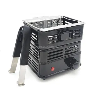 卸売水ギセルアクセサリーモダンマットブラックチャコールバーナーシーシャ水ギセル石炭ストーブ炊飯器電気