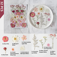 Ensemble de fleurs séchées pressées mélangées avec variétés assorties, matériel de bricolage pour la fabrication de sous-verres en résine, de bougies et la décoration intérieure