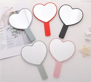 Private Label Customized Logo Single Side Plastic Small Handheld Square Custom Cosmetic Hand Mirrors for Women