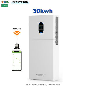 Système solaire hybride tout-en-un 30 kWh 12 kW 48 V/51,2 V pour la maison, alimentation de secours AC 110 V/230 V, Mexique - Product Image 3