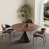 Table à manger en bois de luxe haut de gamme, style minimaliste, table à manger ronde pour la maison, table élégante pour restaurant, maison
