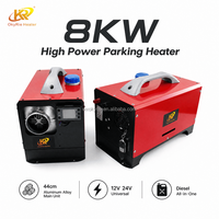 Chauffage de stationnement diesel tout-en-un OkyRie AX81H 8-10kW avec réservoir de carburant intégré, silencieux et conduit – Kit complet pour camion et camping-car